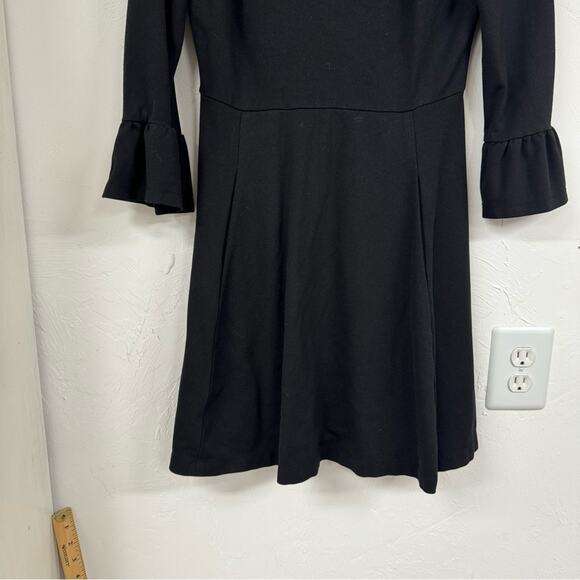 Kate Spade Broome Street Black Bell Sleeve Ponte Mini Dress Womens S Whimsigoth - Picture 3 of 11